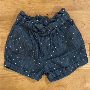 Baby gap girls polka dot jean shorts 12-18 months